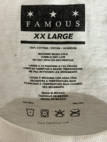 Famous Stars and Straps Graphic T-Shirt. Model Sitting On Knees Partially Nude - Picture 2 of 13