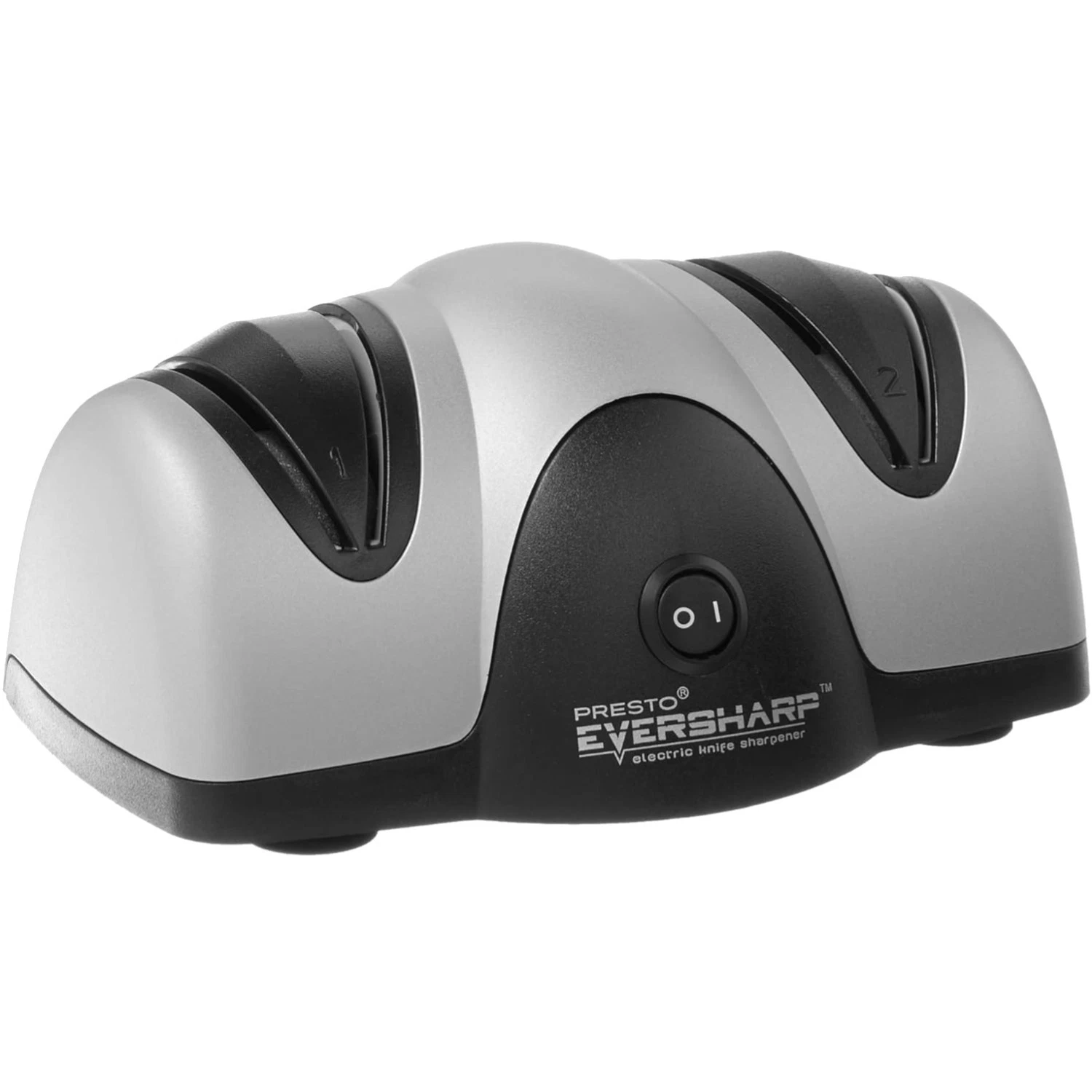 EverSharp Electric Knife Sharpener, 2-Stage System, Silver/Black