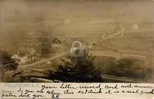 Phillipsport NY 1906 Aerial View Delaware & Hudson Canal RPPC Postcard COPY