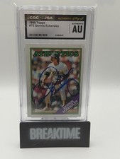 1988 Topps #72 Dennis Eckersley Oakland A’s Autograph Card CGC/JSA Authentic 🔥