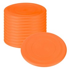 12Pcs 7 Inch Flying Disc Soft Silicone Sports Playing Disk, Orange