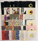 Lot Of 63 BEATLES Related Single 45’s  w/Sleeves by 49 Artists - Most are VG+&EX