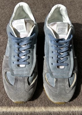 Maison Margiela Retro Runners 45 Blue Grey Suede - Men s Italy 12