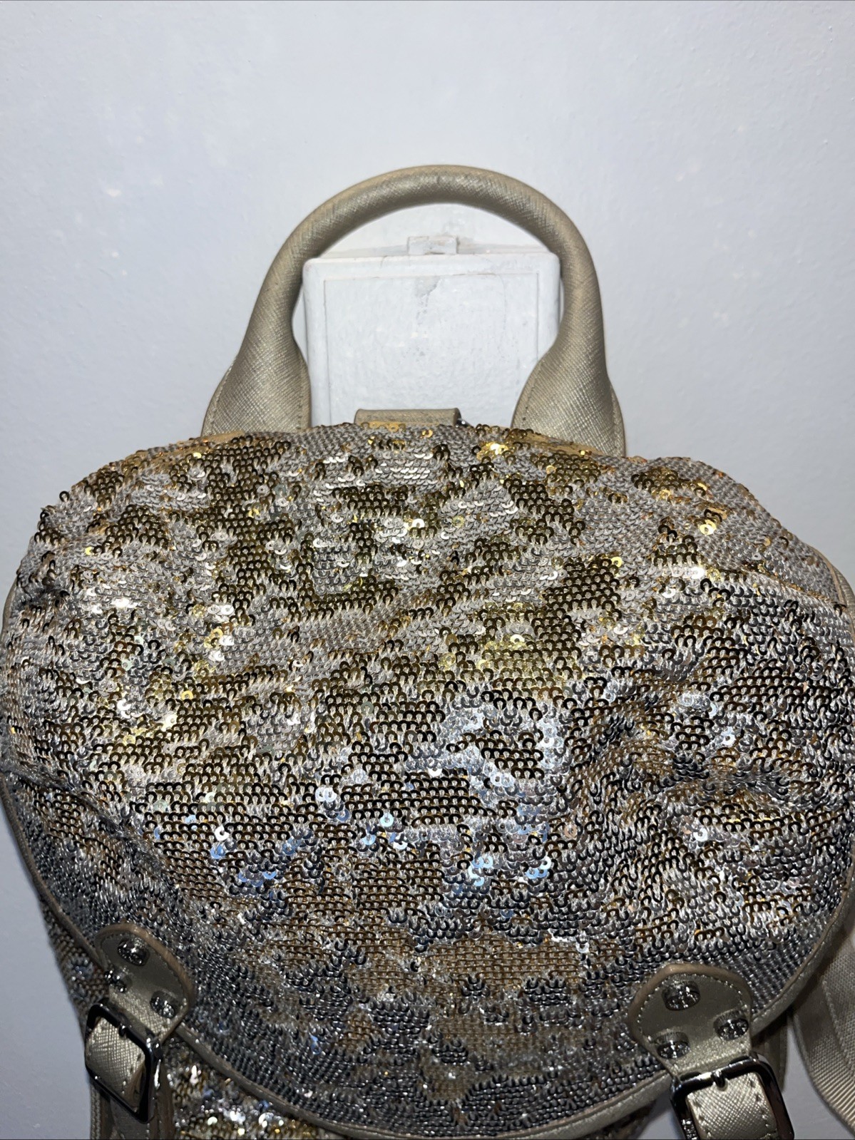 MZ Wallace Sequin Medium Backpack Euc - image 2