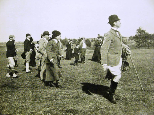 Golf Game HARRY PAYNE WHITNEY 1899 SPORT Antique Print Matted