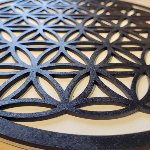 Large Wooden 3D Geometry Flower Of Life Wall Art Door Hanging Plaque Painted - Picture 4 of 9