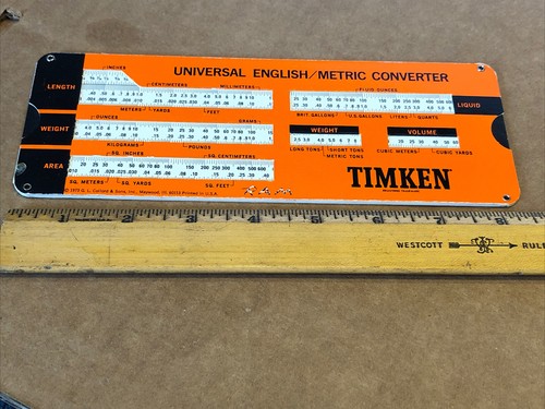 Regla deslizante universal inglés/métrica Timken 1973 - Imagen 3 de 4