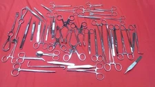 75 SCISSORS'FORCEPS'NEEDLE-HOLDER'TOWEL CLAMP'SURGICAL VETERINARY INSTRUMENTS 