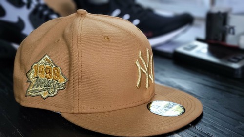 Wheat Brown Baseball Fitted Hat Men 