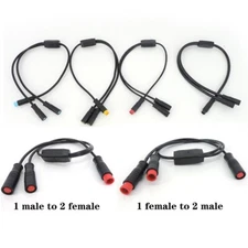 2/3/4/5/6 pin M8 1 female male to 2 male female  Ebike splitter cable waterproof