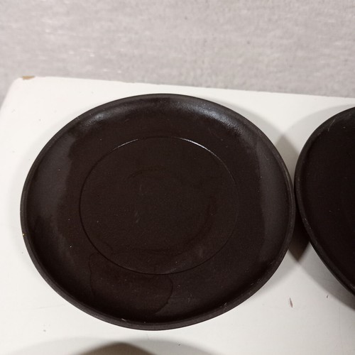 Chinesisches Zisha Schwarz Ton Teeservice Orientalisches Porzellan Teeservice x 13 Teekanne Tasse Untertasse - Bild 14 von 20