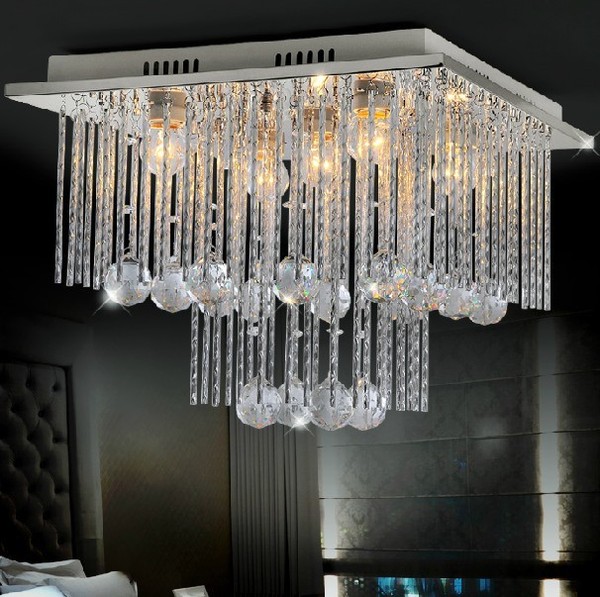 Hot 15 7 Aluminum K9 Clear Crystal Chandeliers Ceiling Fixtures Hot 15 7 Aluminum K9 Clear Crystal Chandeliers Ceiling Fixtures Lighting X08