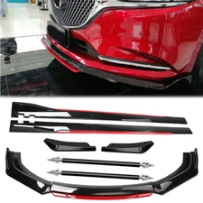 Front Bumper Lip Spoiler Splitter Side Skirt Body Kit For Mazda 3 Sedan / Hatc