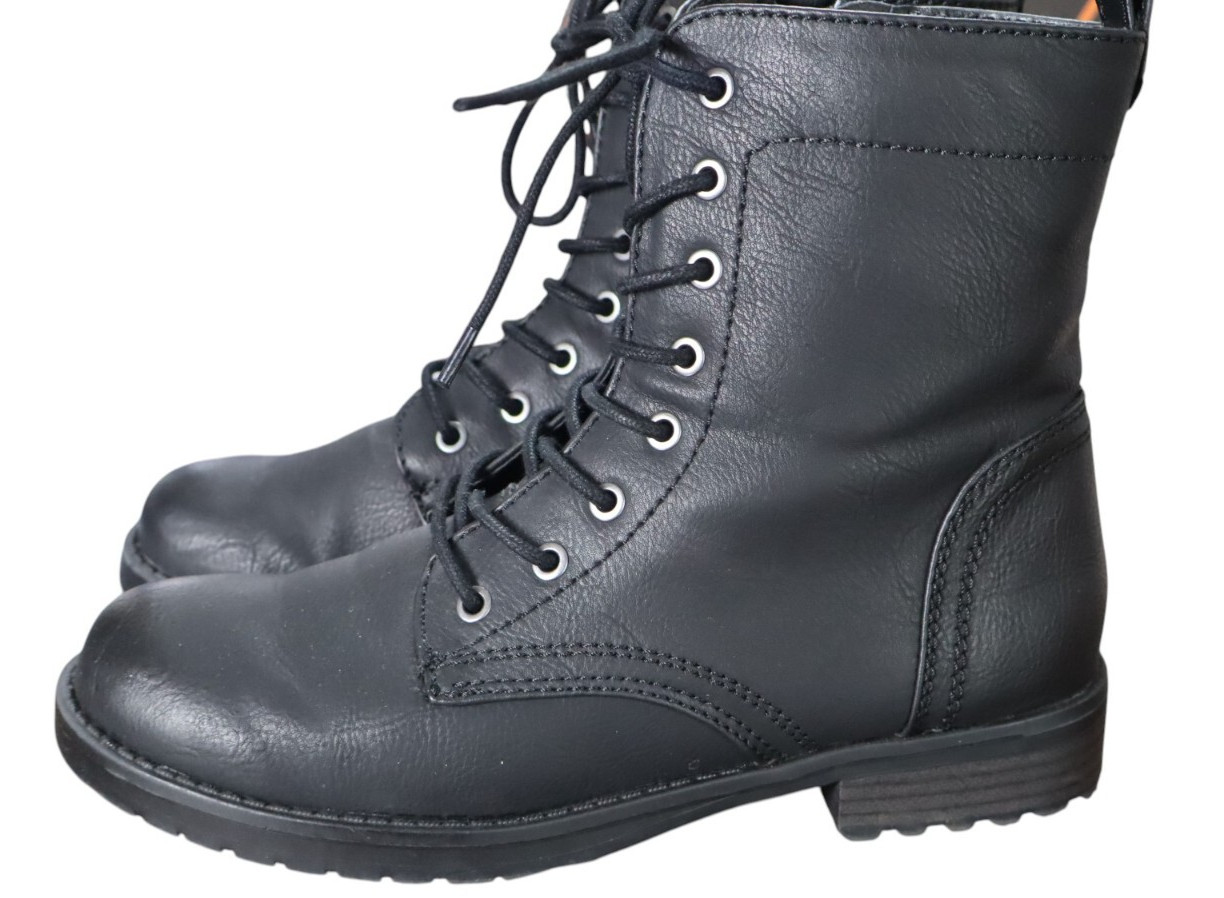 Amazon essentials Lace Up Zip Side Combat Boots B… - image 2