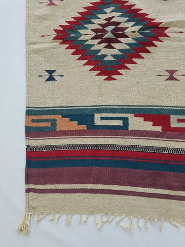 Vintage Handmade Traditional Navajo Turkish Kilim Floor Rug Carpet 148x74 cm - Picture 3 of 13