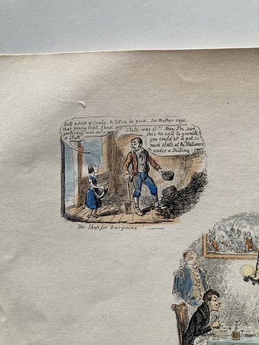 George Cruikshank Hand Colored Etching Print Chief And State Caricature 1829 - Picture 4 of 15