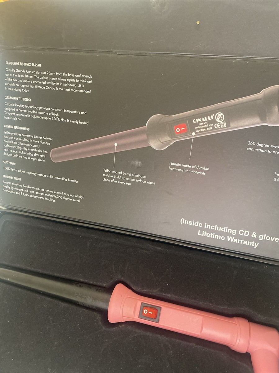 Ginalli Milano like new Black series curling iron. Clipless. 1 in. Very hot Ginalli Milano Pro Series Curling Iron Wand Ceramic Hair  main image 2