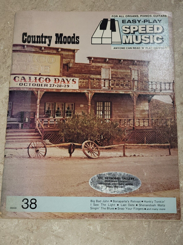 Vtg Sight & Sound Easy Play Country Moods Song Book Piano Guitar Vocal