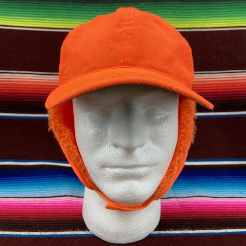 Paramount Outdoors Earflap Hat Sz M Insulated Blaze Orange Hunting Cap Faux Fur - Picture 2 of 11