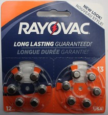 Rayovac Made in USA 10 PACKS of 12 = (120) Hearing Aid Batteries Size 13