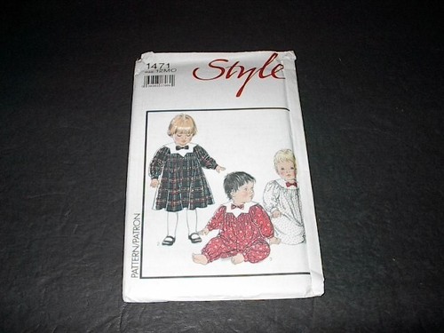 Style Pattern 1471 Babies' Adorable Dress or Rompers  Three Styles  12 Months UC - Bild 1 von 3
