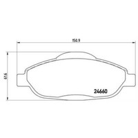 Brembo Bremsbelagsatz Scheibenbremse Vorne FüR Peugeot 308 I 1.6 16V 1.4 5008