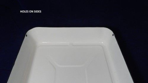 VTG First Half of the 20th Century White Enamelware Refrigerator Box with Lid - Picture 7 of 9