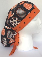 Fall Ponytail Scrub Cap; Different Fabric Options