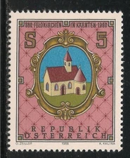 Austria #1438 (A806) VF MNH - 1988 5s Feldkirchen, 1100th Anniversary