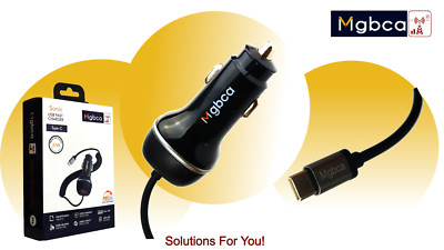 Mgbca Sonic Fast USB-C Car Charger, 51w PD QC 3.0 For iPhone 16 Plus/ 16 Pro Max