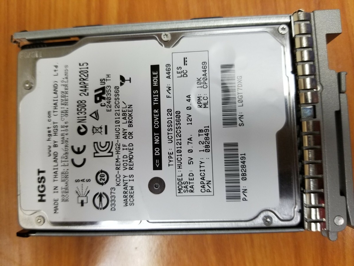 1.2TB 10K RPM SAS 6Gb/s 2.5" Enterprise HDD - HGST Hitachi Hard Drive (0 Hours)