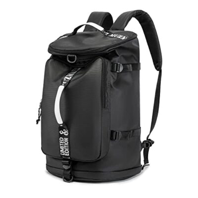 Gym Duffle Bag Waterproof Black Laptop Backpack Suitable For