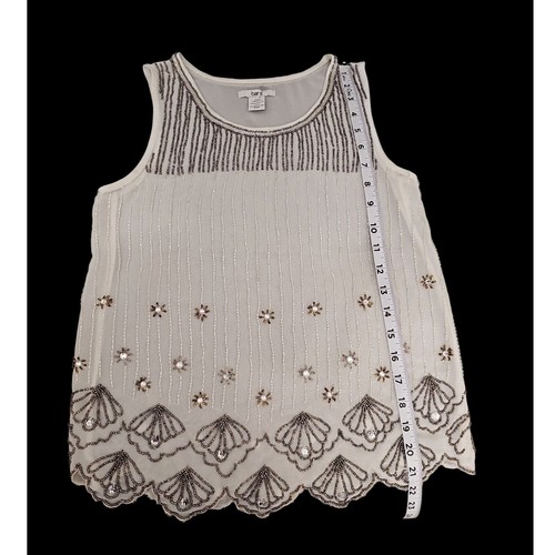 Bar III Beaded Tank Top Sleeveless Party Top Embellished XXS - Picture 7 of 7