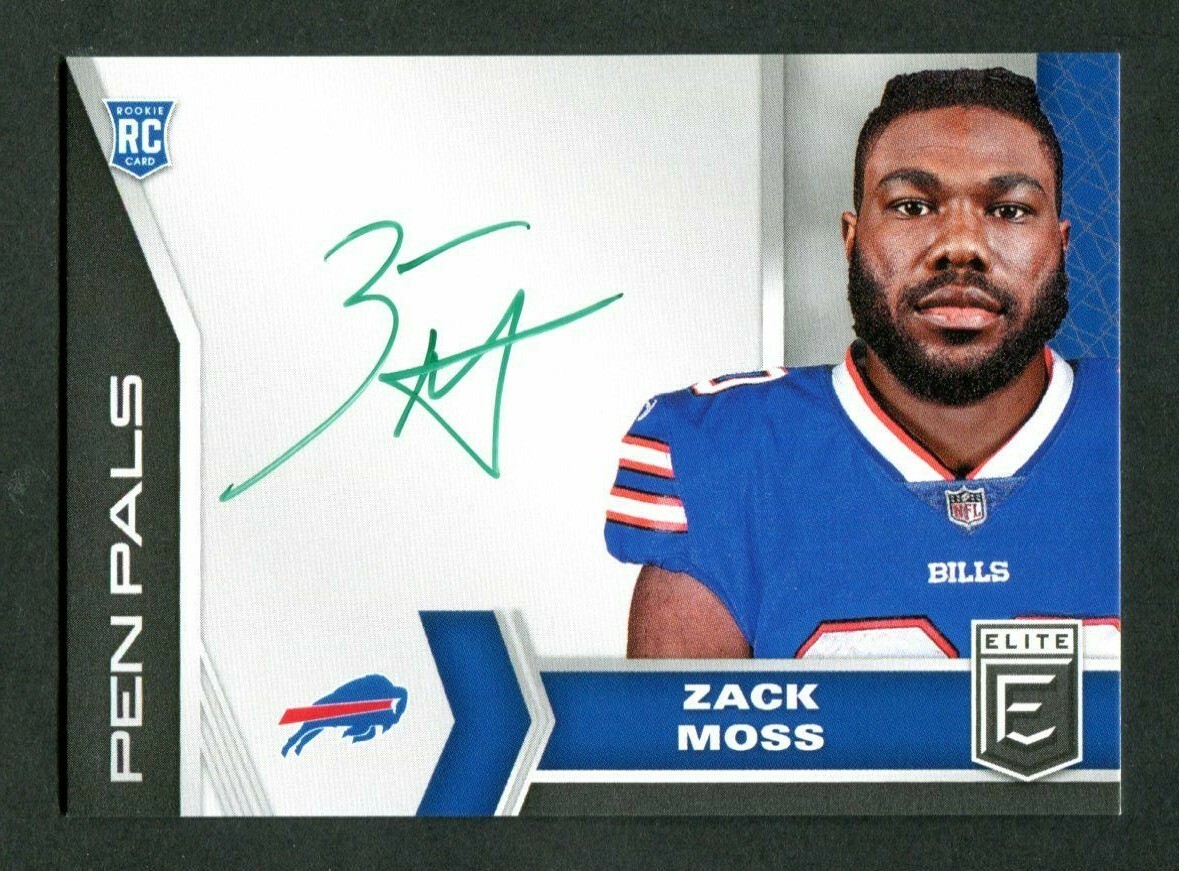 Zack Moss Panini Donruss Elite Pen Pals #PP26 Green Ink