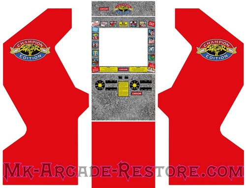 Street Fighter 2 Ce Z Back Cab Side Art Arcade Cabinet Artwork Graphics Decals Ebay