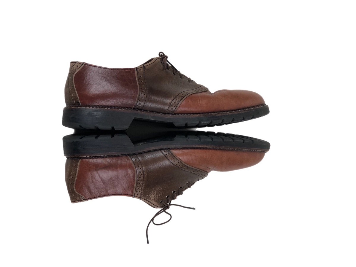 HS Trask Shoes Mens 11.5 N Brown Bison Leather Oxford Loafer  display picture 1
