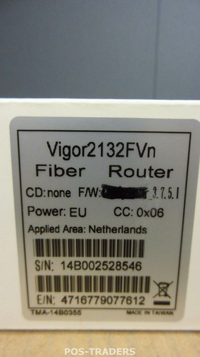 DrayTek VIGOR2132FVn Security SFP WAN Router 4 x Gigabit LAN NETHERLANDS - NEW - Bild 5 von 5