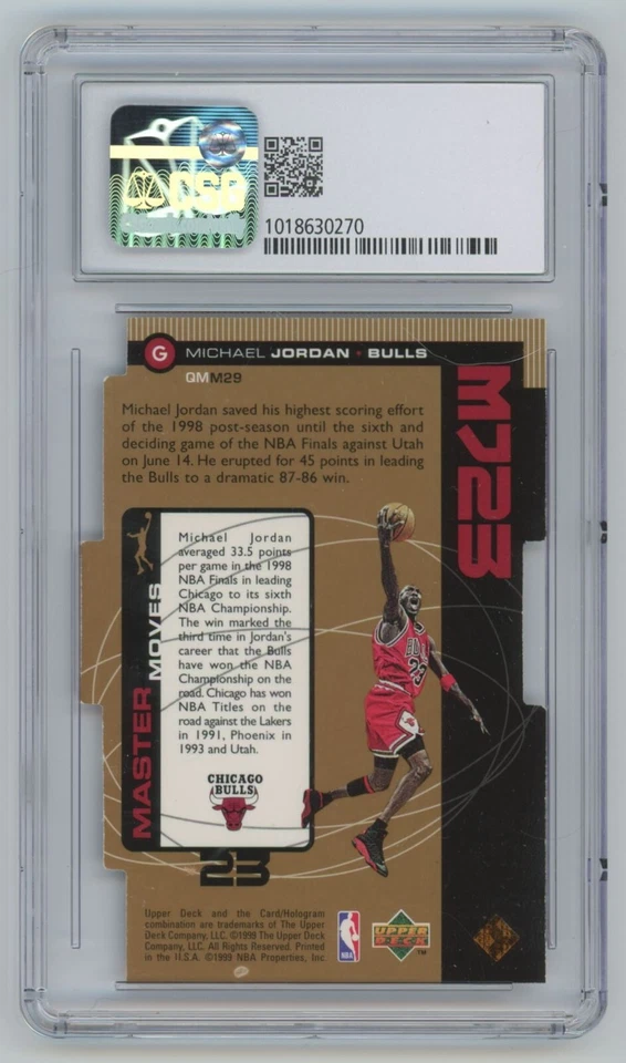 1998-99 Upper Deck MJ23 Bronze Quantum Die-Cut Michael Jordan CSG NEAR MINT+ 7.5 - Image 2 of 2