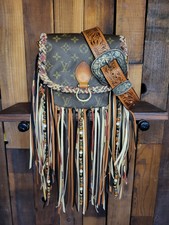 Louis-vuitton Braided Fringe Vintage Boho Wes...