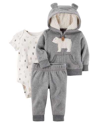 Carter's Gray Sherpa Fleece Jacket 