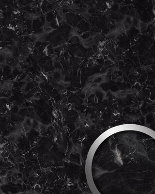 WallFace 22635 MARBLE Black Wandverkleidung in Marmor Optik seidenmatt schwarz