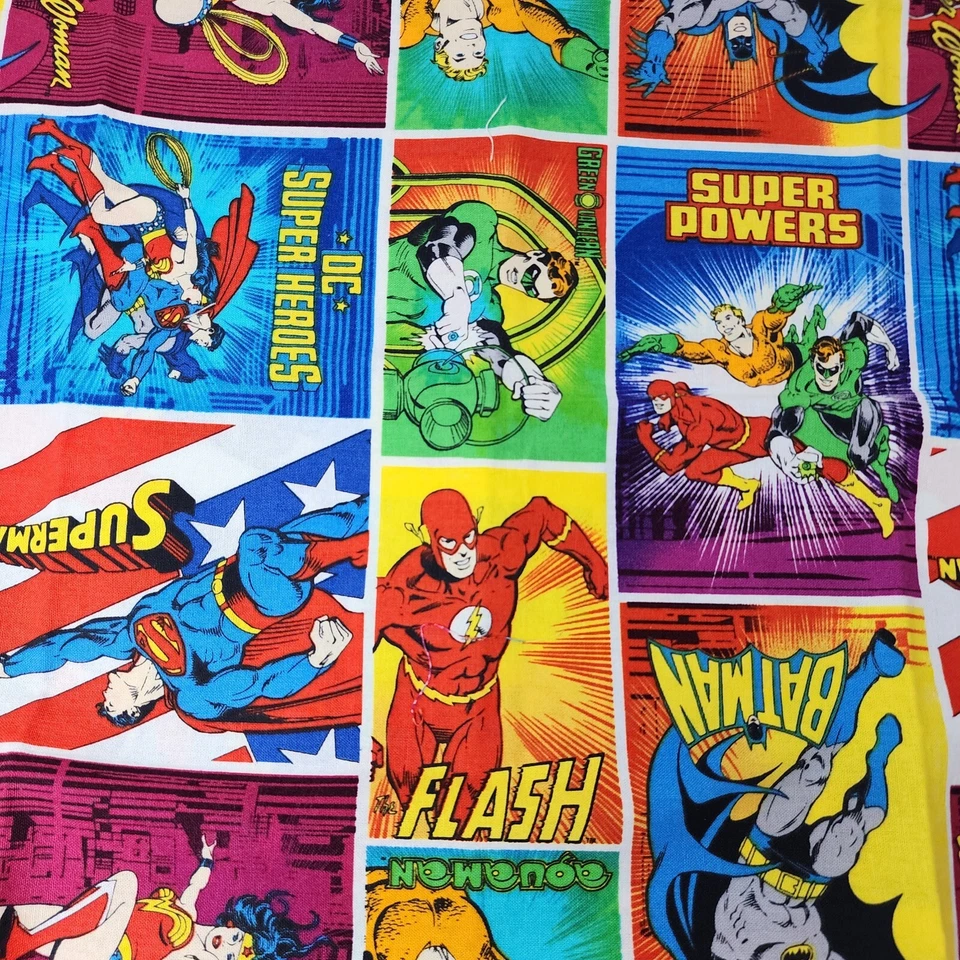 DC Super Heroes Camelot Fabrics Cotton 2/3 Yard OOP Superman Batman Super Powers - Image 3 of 4