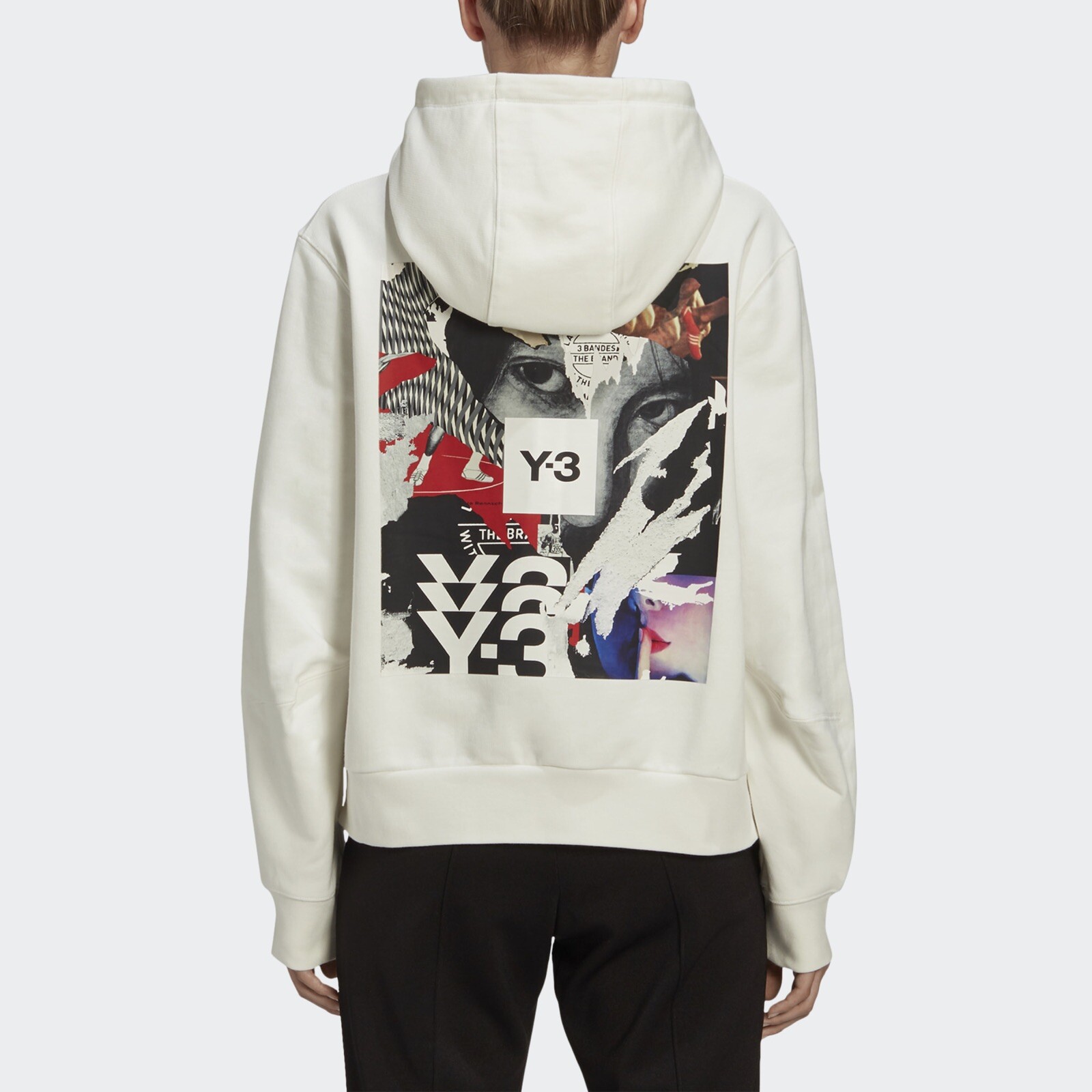 Y-3 YOHJI YAMAMOTO CH1 OVERSIZED GRAPHIC HOODIE, Core White