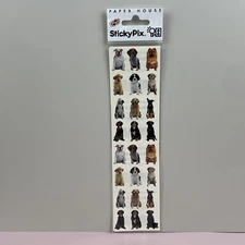Paper House Sticky Pix Mini Mixed Dogs Sticker Set Many Dog Breeds, Brand New