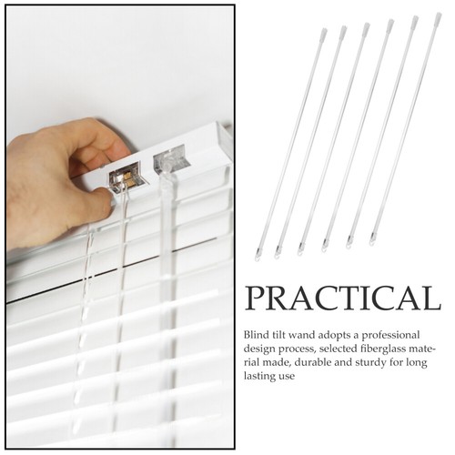 6 Pcs Curtain Rod Accessories Blinds Wand Replacement Stick Vertical - Picture 10 of 12