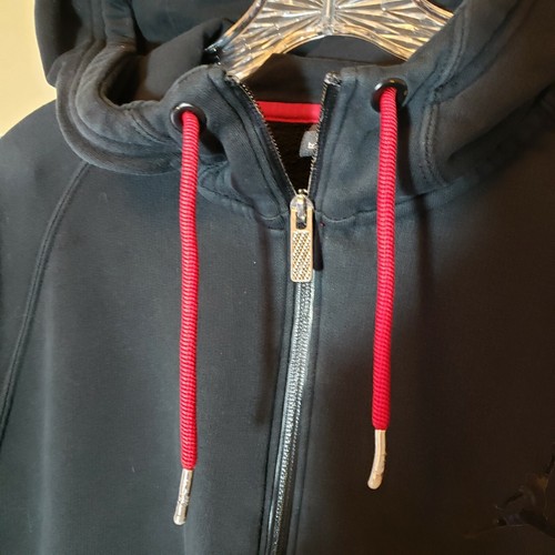 Air Jordan Bred 1/4 zip pullover hoodie men sz M black/red sweatshirt - Picture 4 of 12