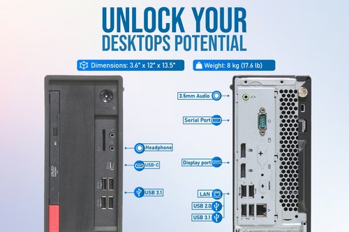 Lenovo ThinkStation P330 SFF Intel i7-8700 3.20GHz 16GB RAM 500GB SSD Win 11 Pro - Picture 2 of 18