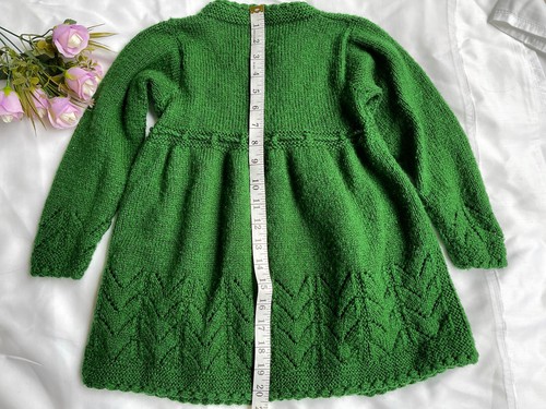 Girls Full Sleeves Dress handmade/handknit sweater - Picture 11 of 12