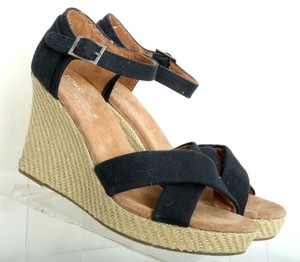toms canvas wedges