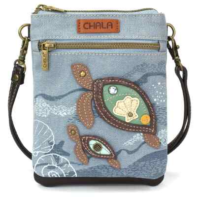 Chala Double Pocket Cellphone Crossbody VARIATIONS Purse Adjustable Strap NWT